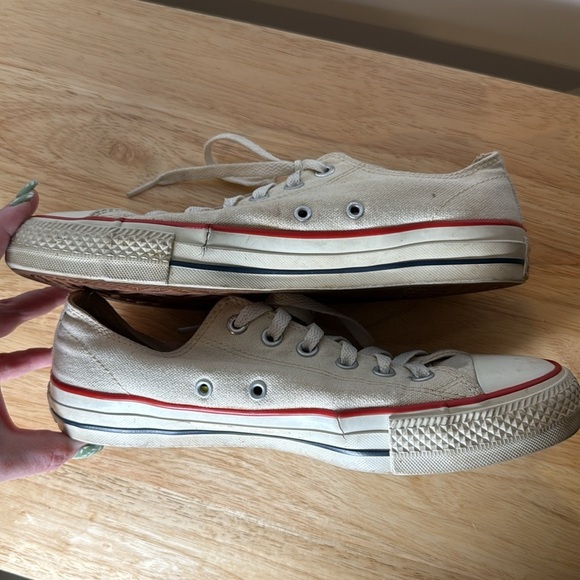 Converse All Star Converse Skateboarding Low Top Mens 7.5 Womens 9.5 Off White - Picture 13 of 14